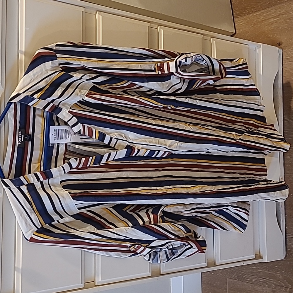 Torrid Multicolor Striped Blouse